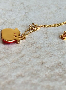 欧美外贸饰品首饰寇家马蹄形打标苹果镀真金项链锁骨链