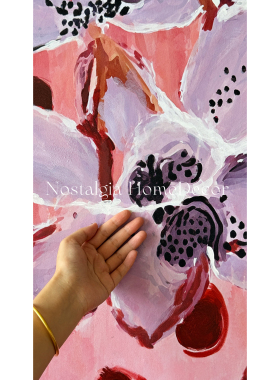从今往后HomeDecor-CFYH28-花栖紫气油画-非产品质量问题不退换