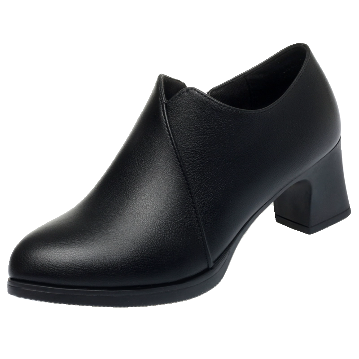 妈妈鞋子软底软皮不磨脚春秋真皮防水台高跟单鞋中年女士深口皮鞋,淘宝优惠券,粉丝福利购,淘宝优惠卷