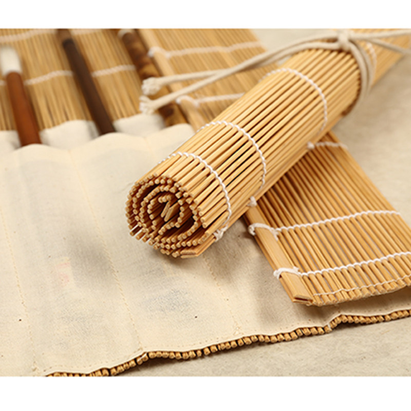 笔帘卷笔袋老竹色竹制毛笔笔帘古风袋毛笔收纳帘笔卷保护毛笔护具包邮,淘宝优惠券,粉丝福利购,淘宝优惠卷