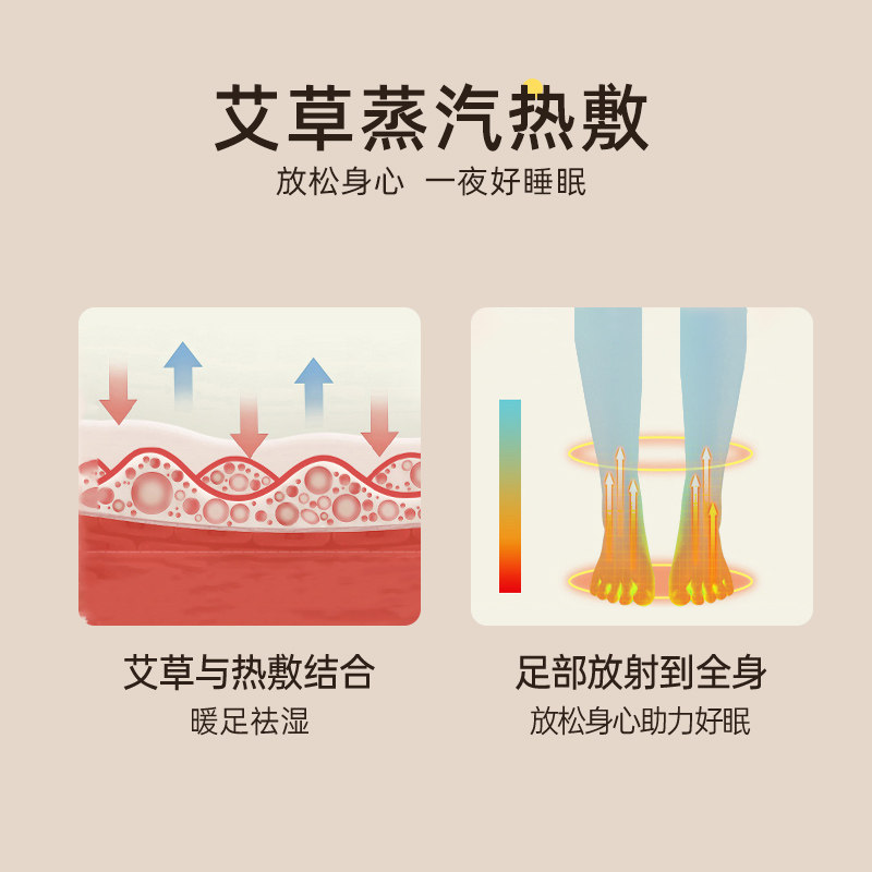 暖足贴自发热暖脚神器鞋垫三阴交艾灸贴睡觉热敷艾草女脚底护足宝,淘宝优惠券,粉丝福利购,淘宝优惠卷