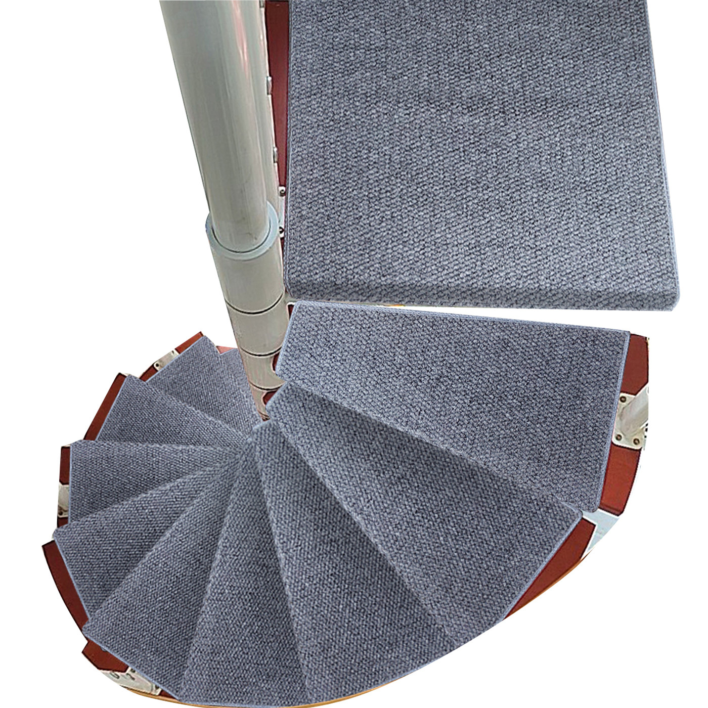 Solid color simple self-priming self-sticking non-slip washable stair mat