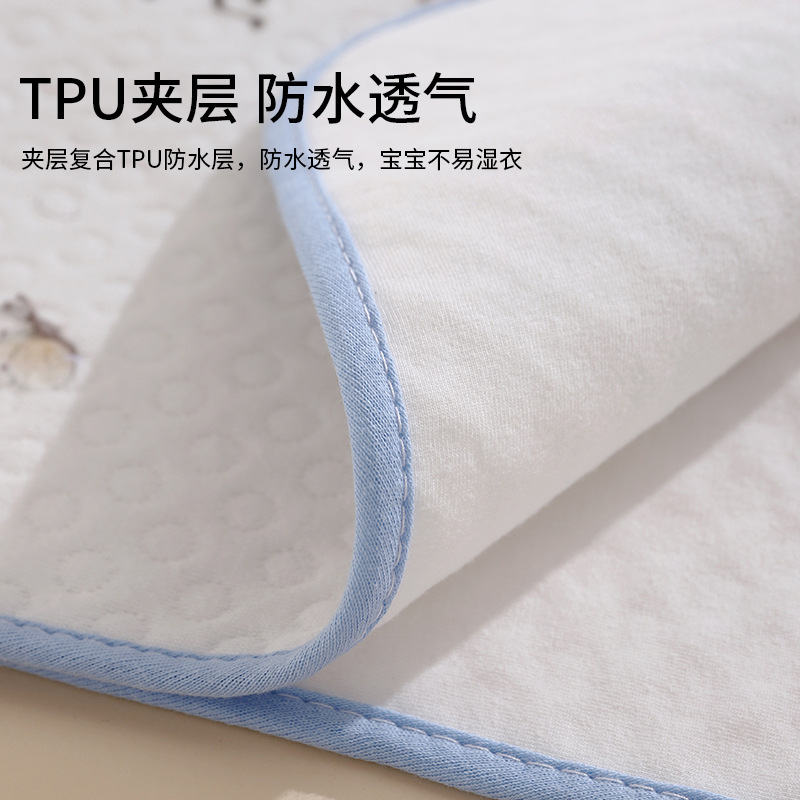 Children's washcloth Class A pure cotton bib four-season waterproof non-wet clothing meal pocket multi-functional bib mouth towel