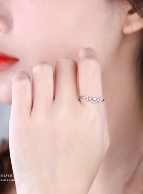 s925银满天星纯银戒指