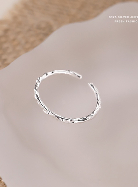 s925银极简风素圈纯银戒指