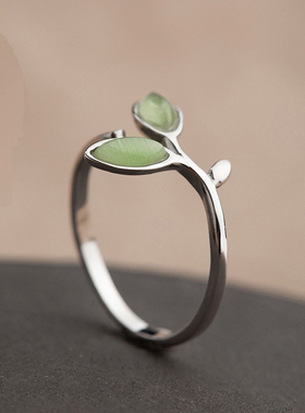 【南瓜先生】绿色嫩芽开口戒指
