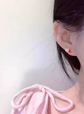 【南瓜先生】迷你红色葫芦小耳饰
