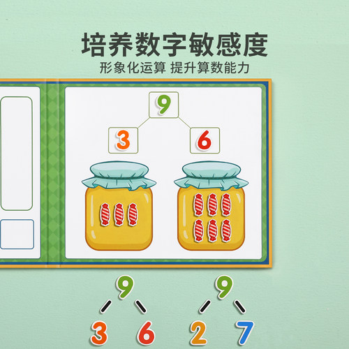 幼儿园数学加减法教具数字分解儿童10以内学算数启蒙益智玩具神器 - 图1