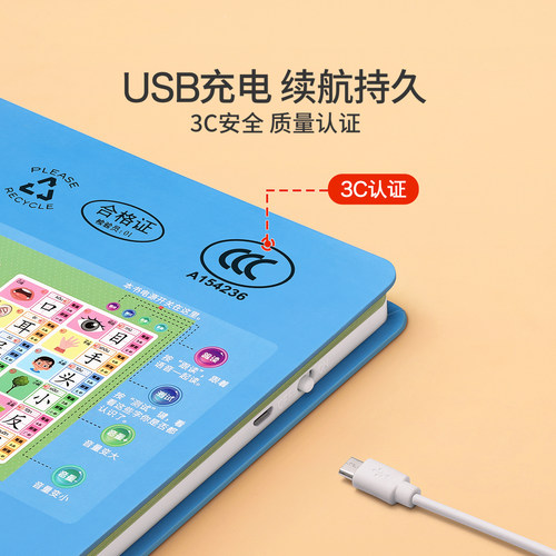 儿童识字大王3000字点读机认字卡片早教发声书幼儿园宝宝有声启蒙 - 图3