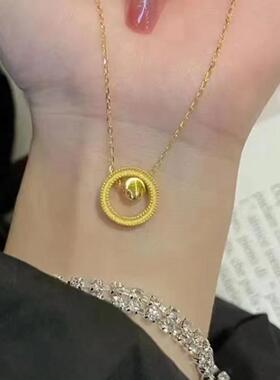 时来运转项链女18K金色小众轻奢