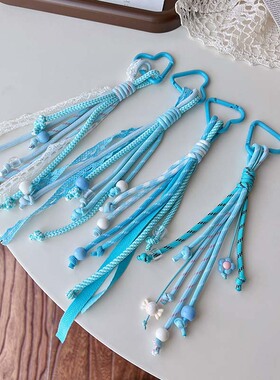 手工编织流苏挂绳车钥匙扣
