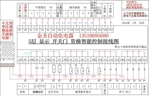 智能控制器主板货梯杂物电梯家用五层显示开关门升降液压曳引机