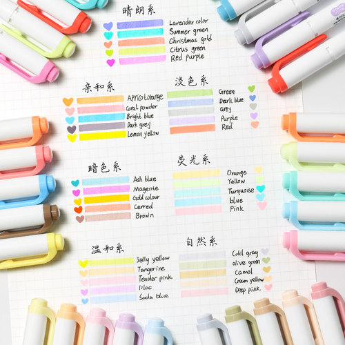 日本ZEBRA斑马荧光笔WKT7新色双头记号笔mildliner手账笔限定标记笔学生用荧光色笔旗官方舰店 - 图3