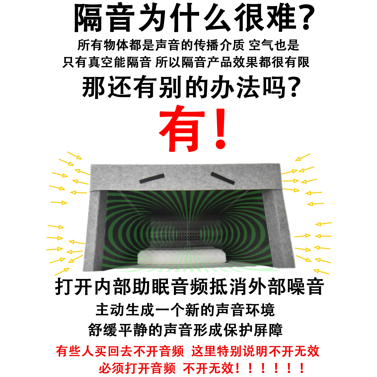 隔音床遮光睡觉眠静吸消音棉箱舱仓宿舍卧室挡风帐篷上罩降噪神器 - 图0