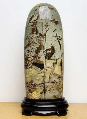 水墨招财奇石写意风书房摆件