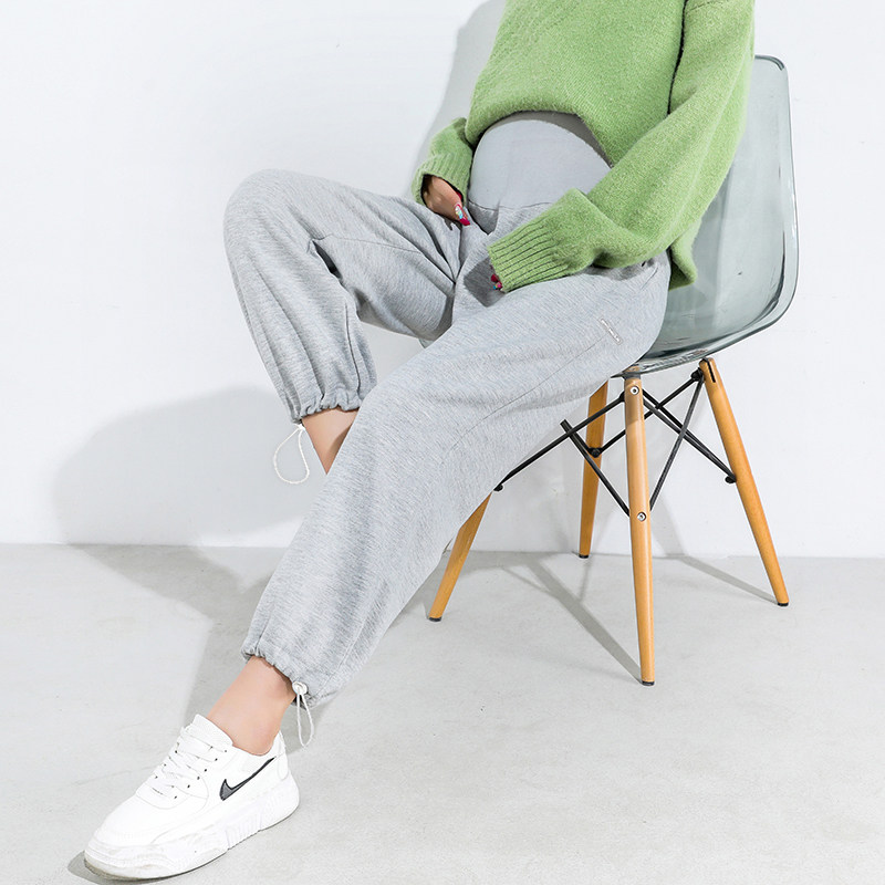 春秋款外穿时尚潮妈宽松孕妇裤子 孕伊尚孕妇阔腿裤