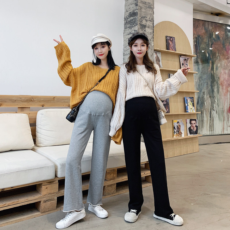 秋季外穿潮妈宽松阔腿裤孕妇裤子 孕伊尚孕妇直筒裤