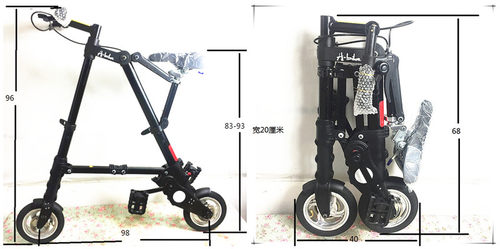正品升悦A-bike折叠自行车10寸超轻迷你成人男女单车便携健身脚踏 - 图2