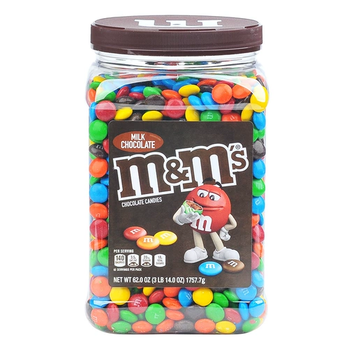 Ведро для детских закусок American M&M's Mars с арахисовым молоком и шоколадными бобами MM Beans Party, 1750 г
