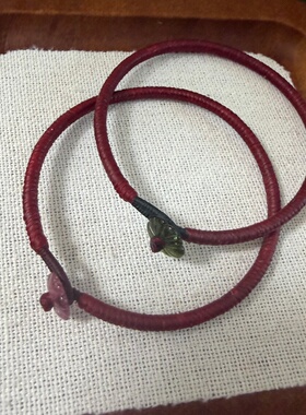 纯手工编织定制本命年酒红色金刚结女红绳手链情侣手绳简约饰品