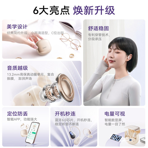 索爱GD36无线蓝牙耳机挂耳式气骨传导开放不入耳跑步运动2026新款 - 图3