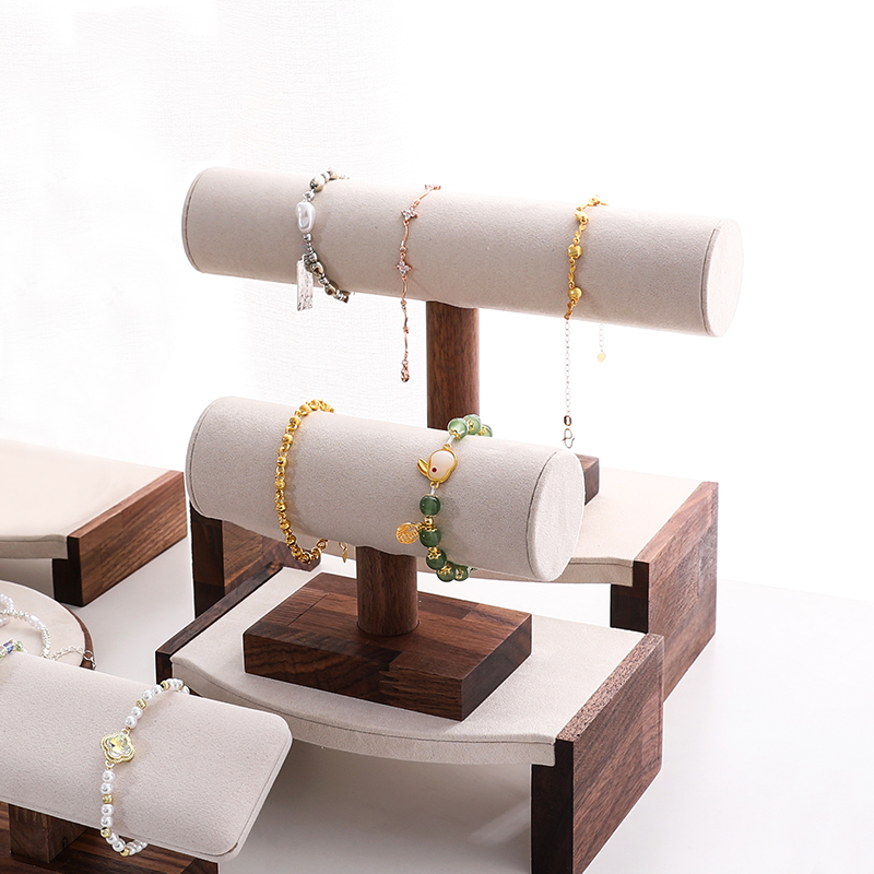 胡桃木手串架手链手镯展示架珠宝玉器翡翠佛珠手表收纳道具摆件座 - 图3