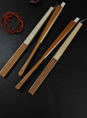 丁磊老师精工全老料双合青玉竹折扇配苏工素白扇面9.5寸16方
