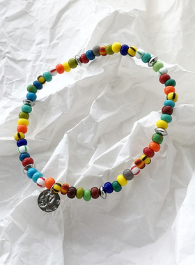 花糖｜彩色糖果色多巴胺配色进口彩珠圣诞珠混串手链混搭情侣款