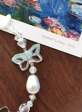 花糖｜冰蝴蝶｜雾里花白透高颜值清冷轻复古小众捷克珠手串手链