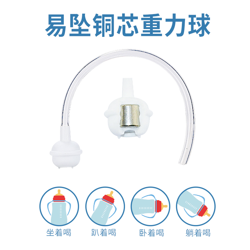 适配飞利浦新安怡宽口奶瓶宝宝学饮鸭嘴杯恐龙杯吸管奶瓶变喝水杯