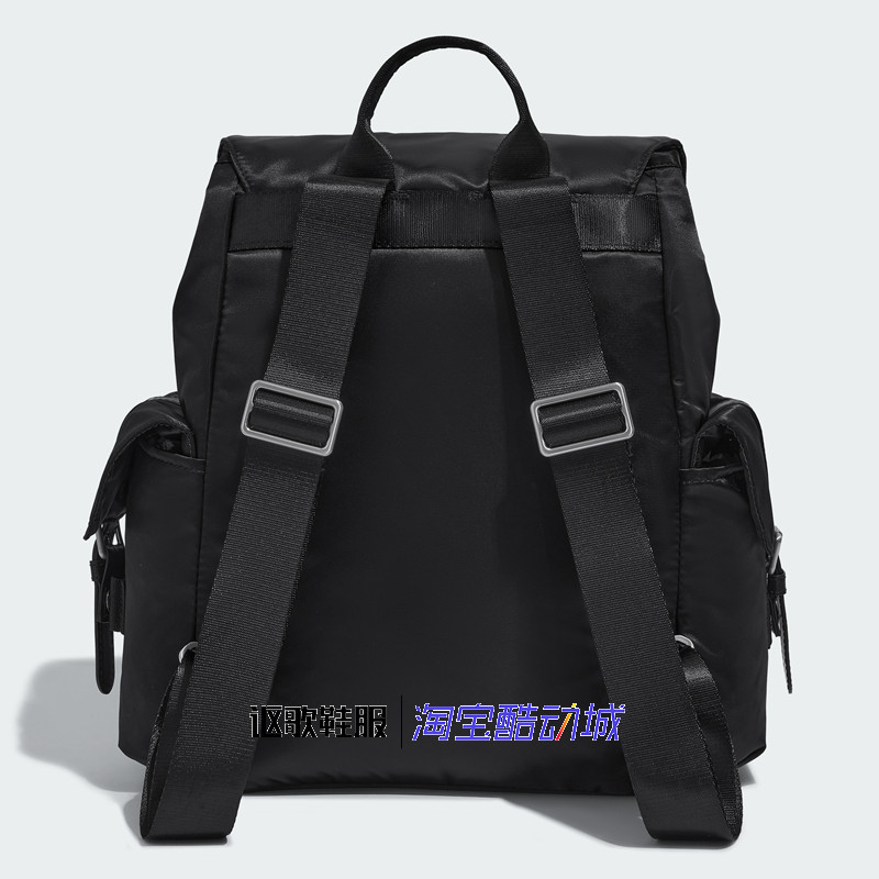 阿迪达斯三叶草男女同款经典拉绳束口翻盖旅游运动双肩背包KC2759,淘宝优惠券,粉丝福利购,淘宝优惠卷