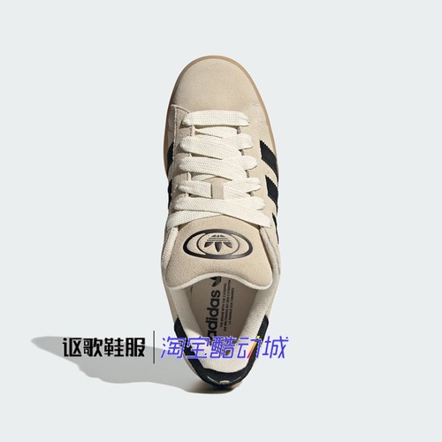 阿迪达斯三叶草Campus 00s男女同款翻毛皮复古简约运动板鞋JQ8356 - 图0