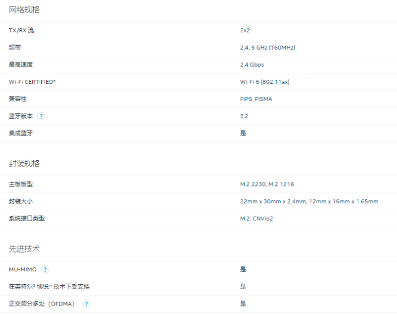 Intel英特尔AX201无线WiFi6双频5G极速超千兆蓝牙CNVi内置模块 - 图1