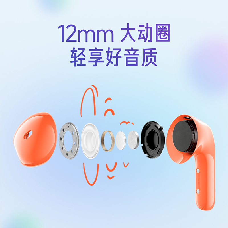 小米Redmi Buds4青春版红米耳机无线蓝牙耳机舒适半入耳通话降噪 - 图1