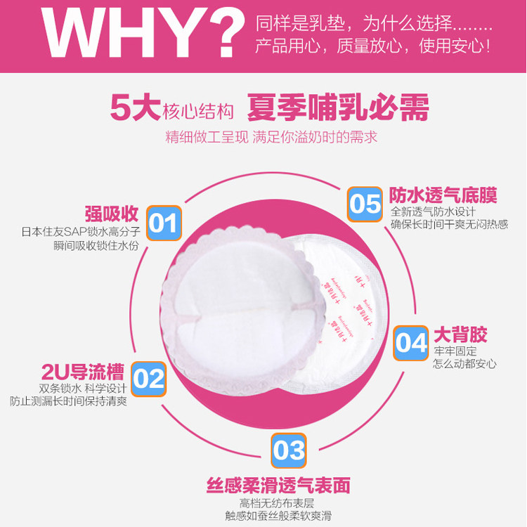 十月结晶孕妇超薄透气漏奶贴垫 宝格母婴防溢乳垫