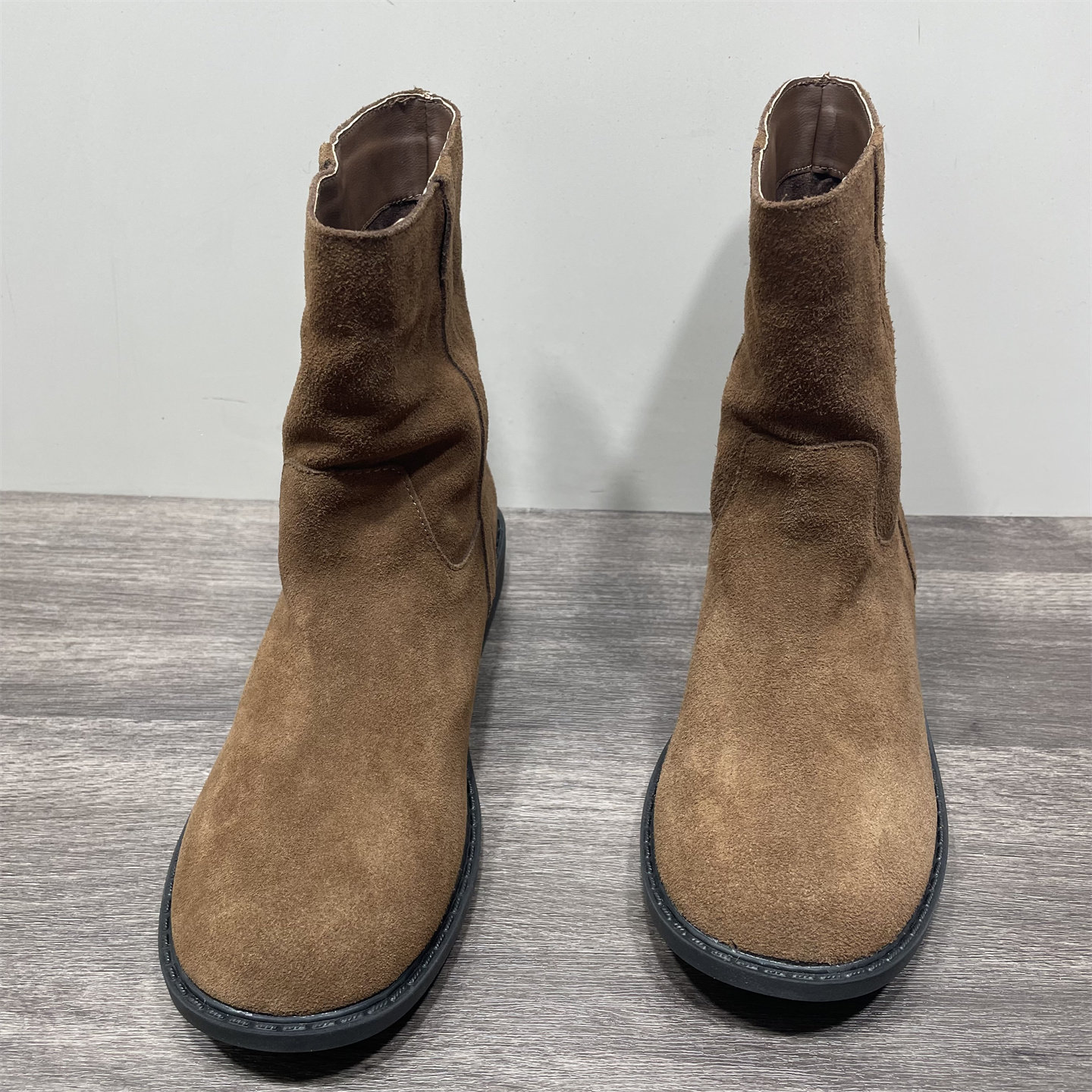 断码处理真皮低跟短靴女春秋单靴爆款百搭套筒切尔西靴复古瘦瘦靴,淘宝优惠券,粉丝福利购,淘宝优惠卷