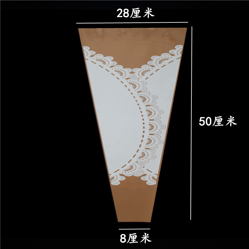 复古蕾丝单支袋鲜花包装多支袋玫瑰花花艺花束花店opp透明袋