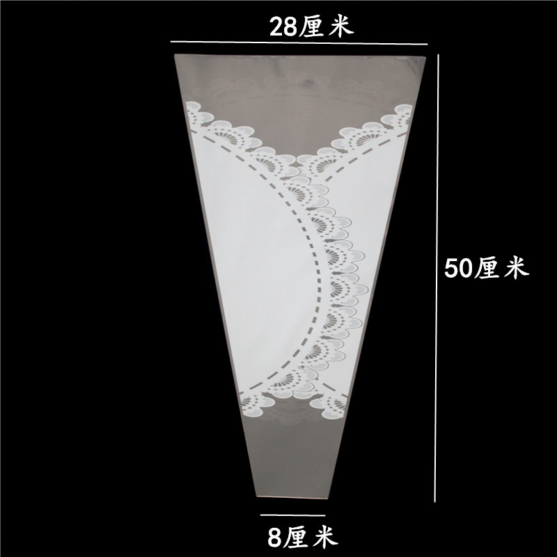 复古蕾丝单支袋鲜花包装多支袋玫瑰花花艺花束花店opp透明袋
