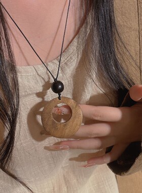 新中式复古民族风爱心项链