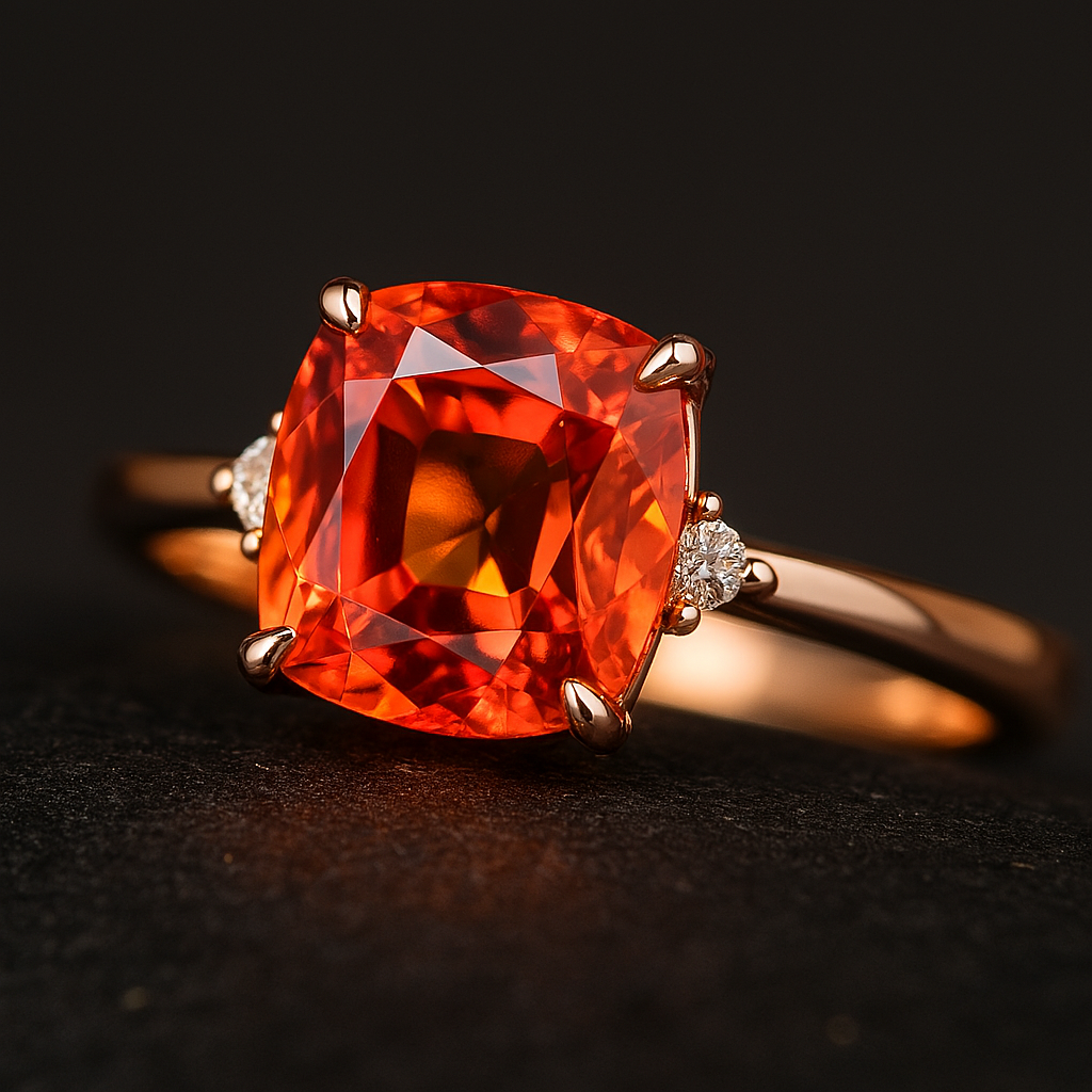 天然芬达石裸石｜橙黄色彩色宝石｜高净度芬达石｜可定制戒指吊坠,淘宝优惠券,粉丝福利购,淘宝优惠卷