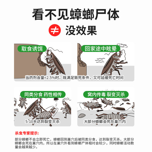 蟑螂药家用正品非无毒第全强效端一名饭店灭除窝杀蟑虫卵双杀虫剂 - 图3