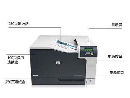 惠普HP5225n/5525dn彩色激光打印机A3网络双面自动办公室商用750n - 图0