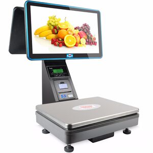 爱宝1560称重收银机一体机收银秤系统水果生鲜超市零食卤肉熟食蔬菜食品店智能PC电子秤触摸双屏收款机