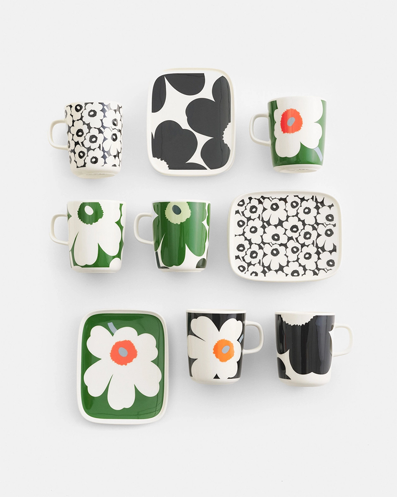 芬兰Marimekko Unikko罂粟花咖啡马克杯花朵陶瓷北欧餐具盘子饭碗 - 图2