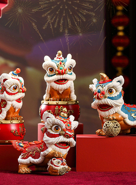 礼之源国潮醒狮摆件舞狮吉祥