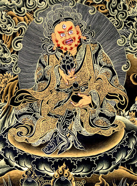 释迦牟尼与众弟子唐卡西藏热贡客厅玄关佛堂家居装饰挂画