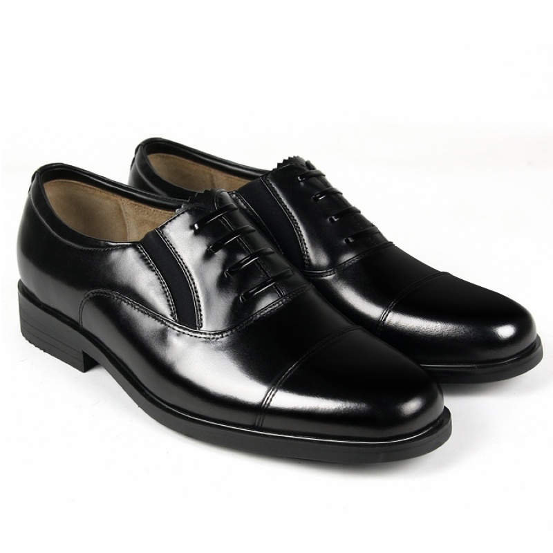 3515强人皮鞋男正品真皮三接头皮鞋三节头春秋透气商务正装男鞋 - 图3