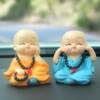 Car ornaments creative cute little novice monks, four not little monks car ornaments, car interior decorations, car supplies