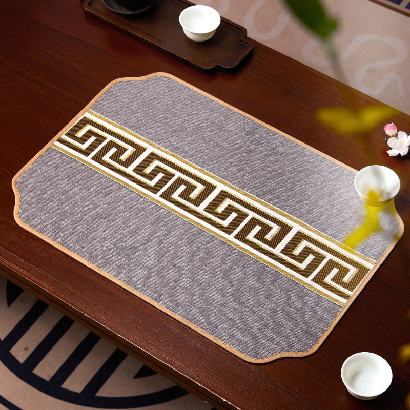 新中式餐垫茶席茶垫沥水垫防滑杯垫茶杯垫隔热垫餐桌垫定制桌旗,淘宝优惠券,粉丝福利购,淘宝优惠卷