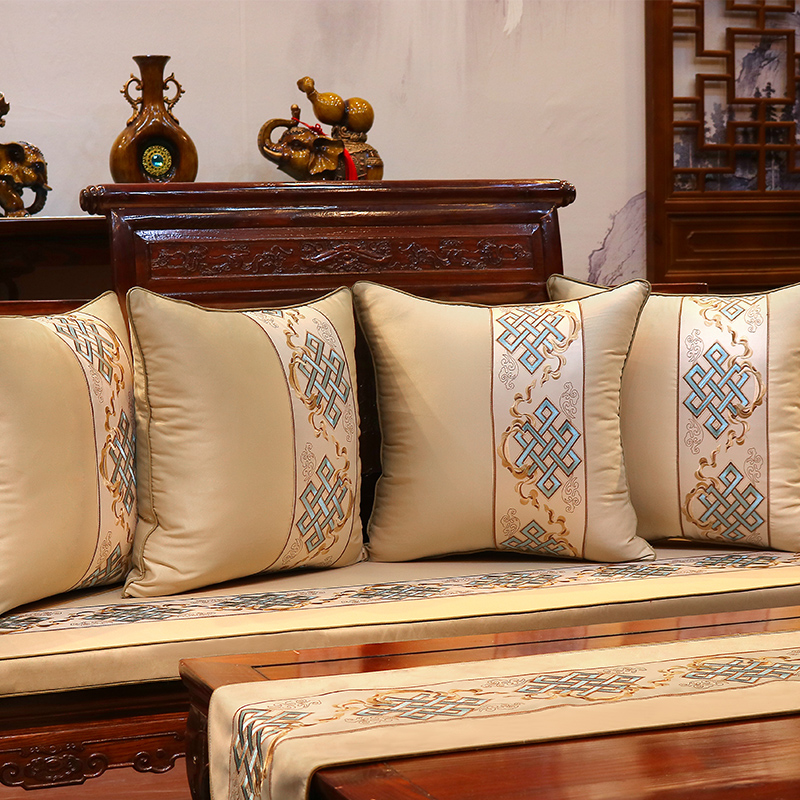 红木沙发坐垫中式实木家具防滑海绵垫加厚四季通用可拆洗垫子定制